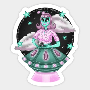 Extraterrestrial abduction Sticker